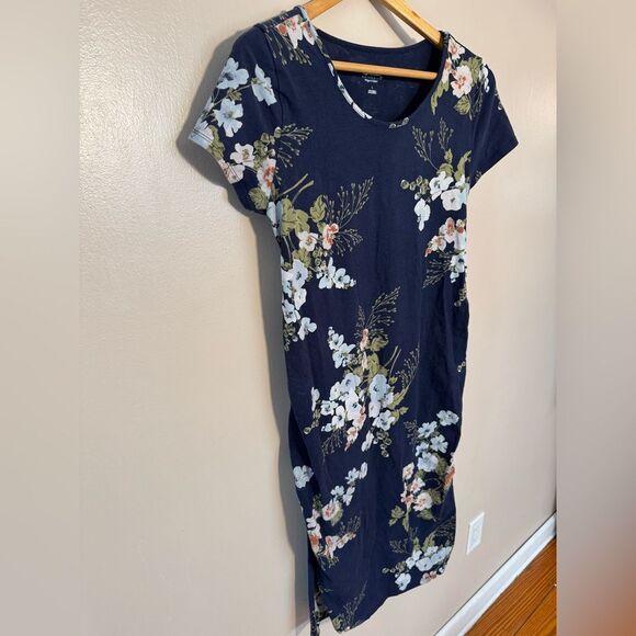 Navy Isabel Maternity Floral Dress Size M EUC - Picture 3 of 6
